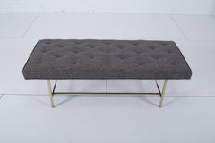 Harvey Probber Brass Frame Bench, 1960