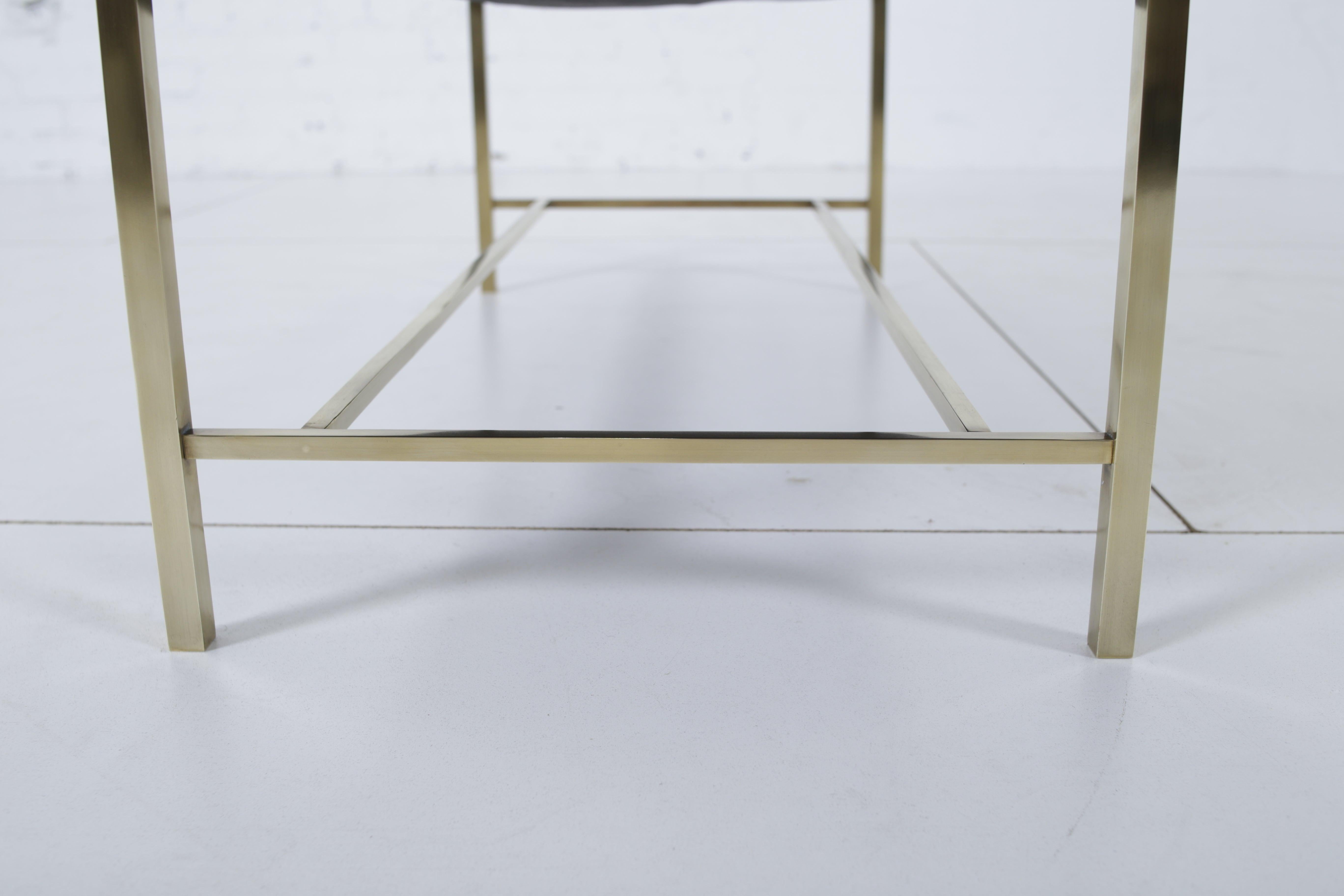 Harvey Probber Brass Frame Bench, 1960 In Excellent Condition For Sale In Chicago, IL
