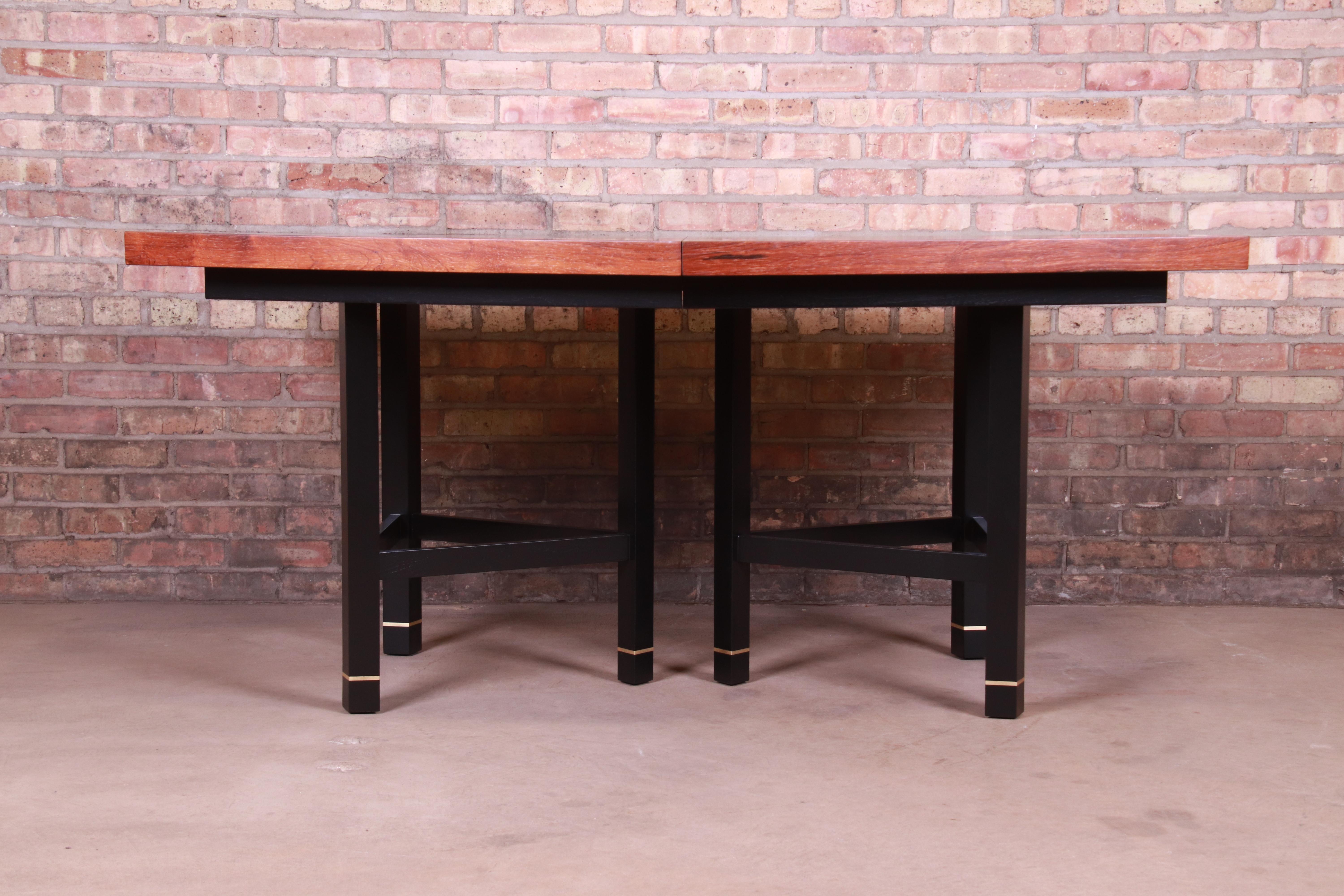 Harvey Probber Brazilian Rosewood Boat-Shaped Extension Dining Table, Restored For Sale 3