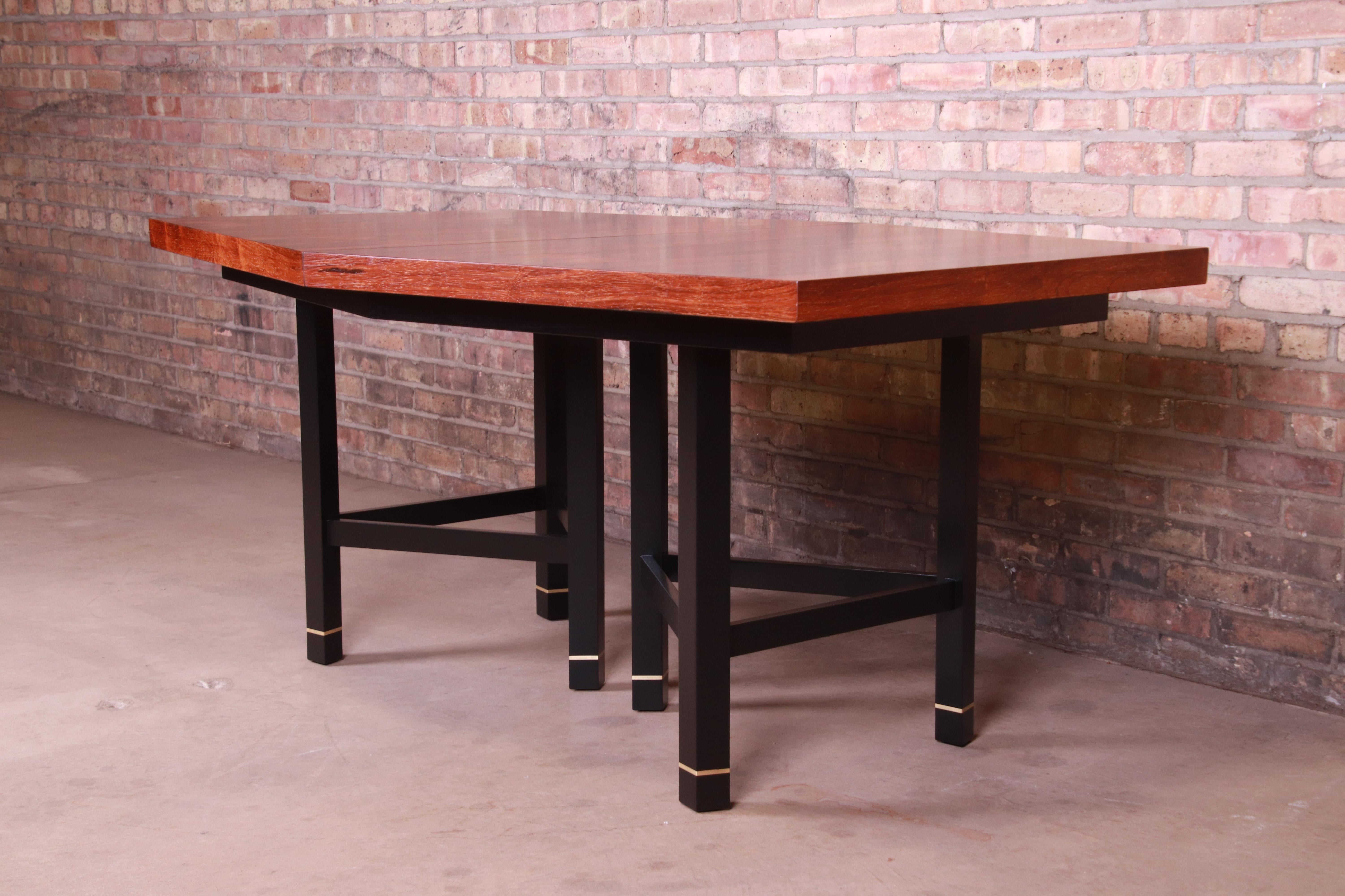 Harvey Probber Brazilian Rosewood Boat-Shaped Extension Dining Table, Restored For Sale 6