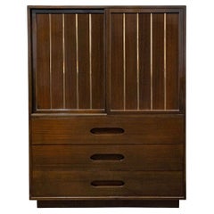 Harvey Probber Chest of Drawers in Mahogany and Brass 1950s 'Signed'
