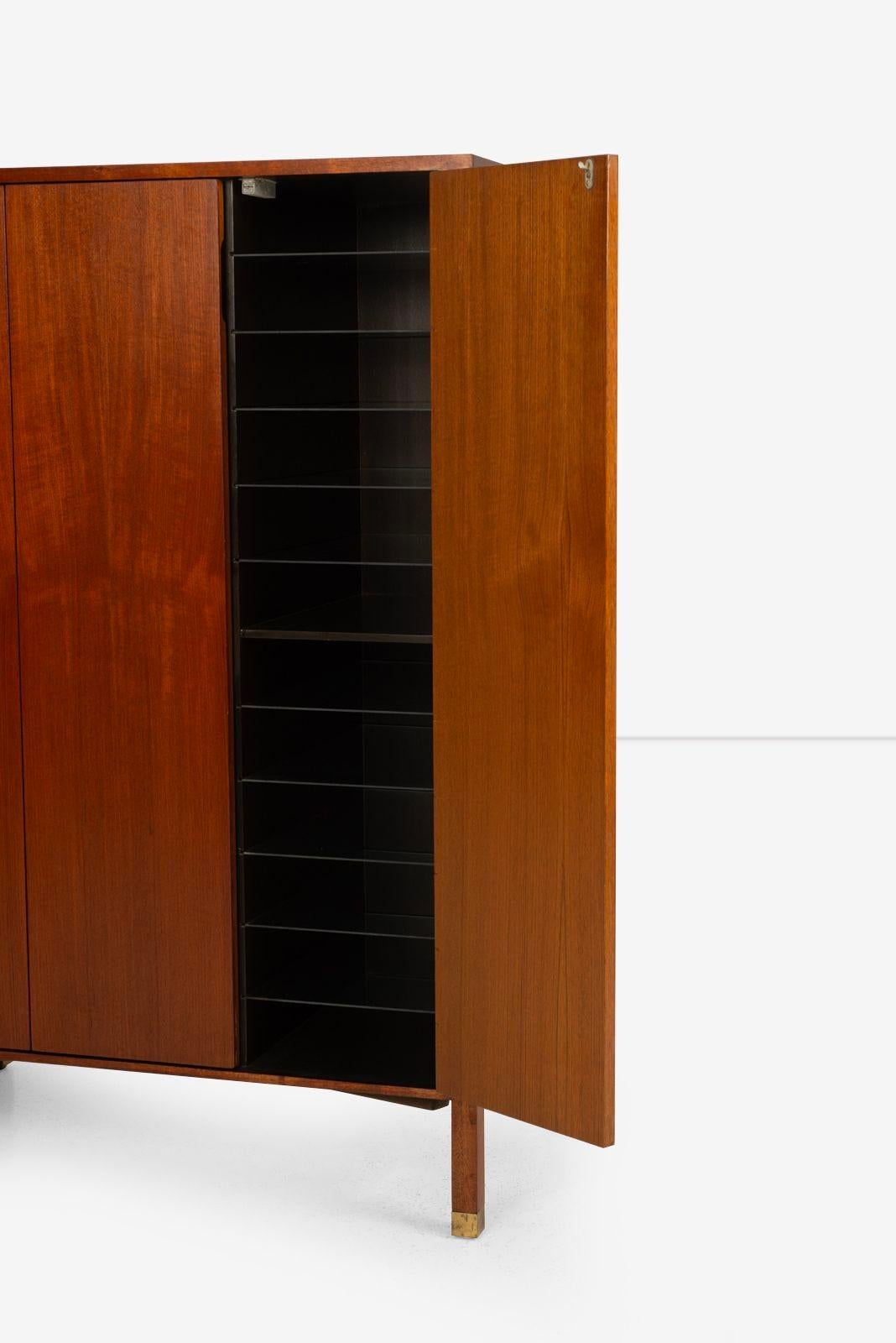 Brass Harvey Probber Chest of Drawers / Tall Dresser 1965 For Sale
