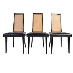Harvey Probber "Classic" Dining Side Chairs Model 1055 in Ebonized Mahogany