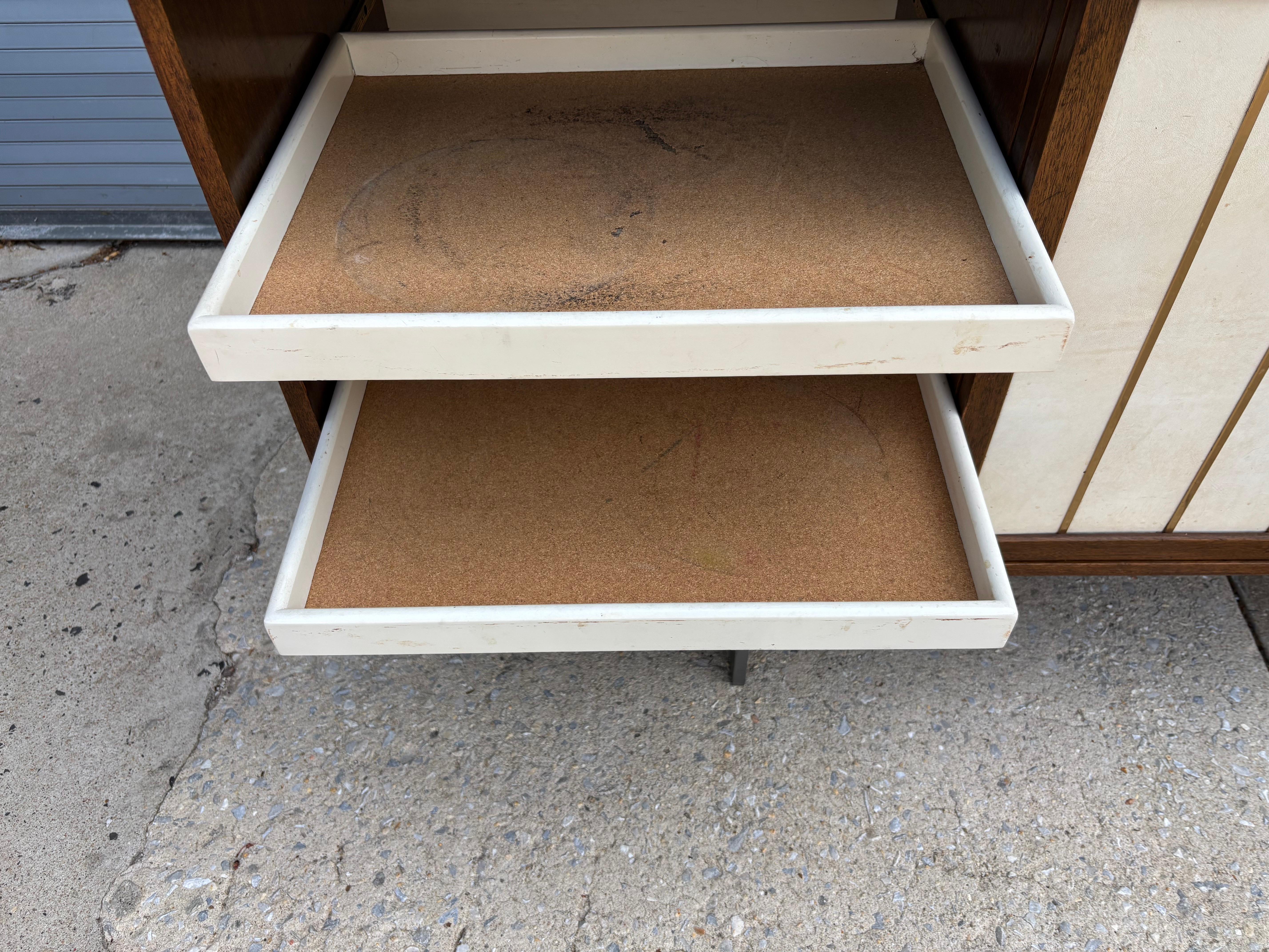 Brass Harvey Probber Credenza For Sale
