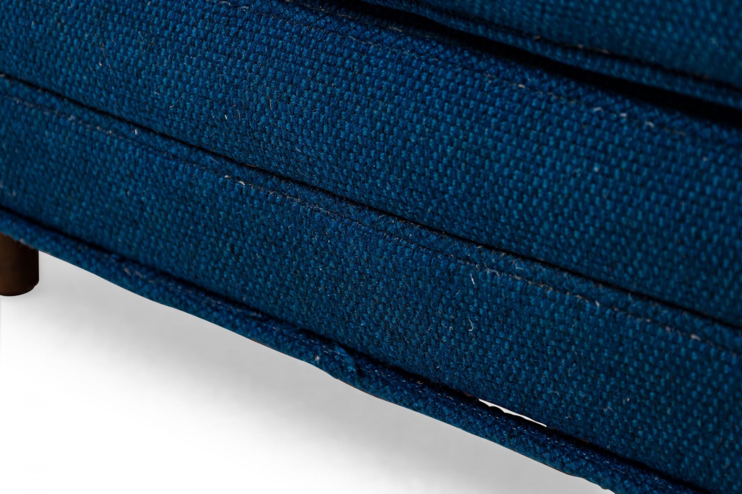 Harvey Probber Blaue gepolsterte Lounge-/Sessel aus strukturiertem Stoff in Würfelform im Angebot 5