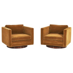 Harvey Probber Cube Swivel Chairs, Model no. 1461