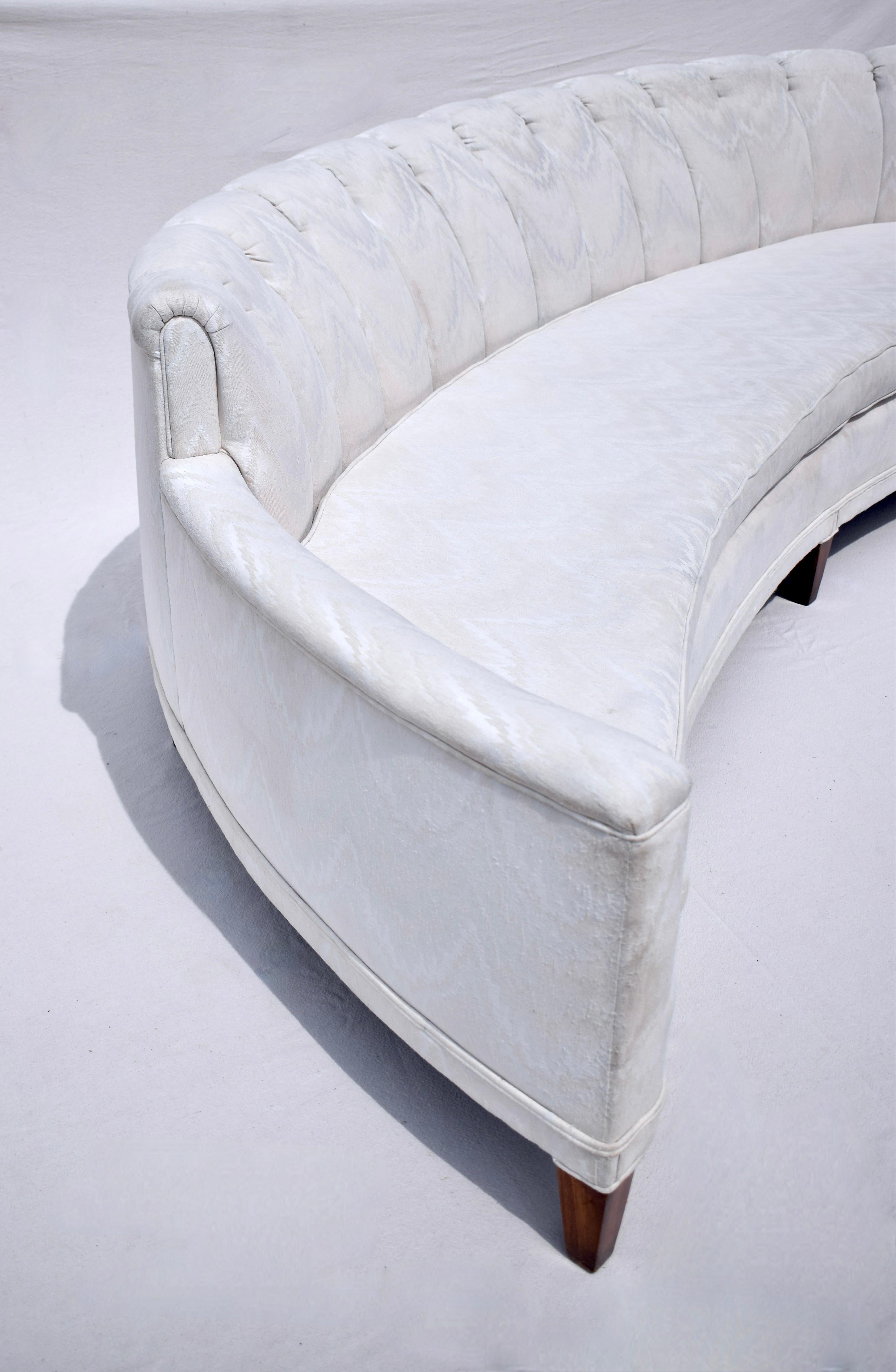 Harvey Probber, geschwungenes Crescent-Sofa, 1960er-Jahre im Angebot 5