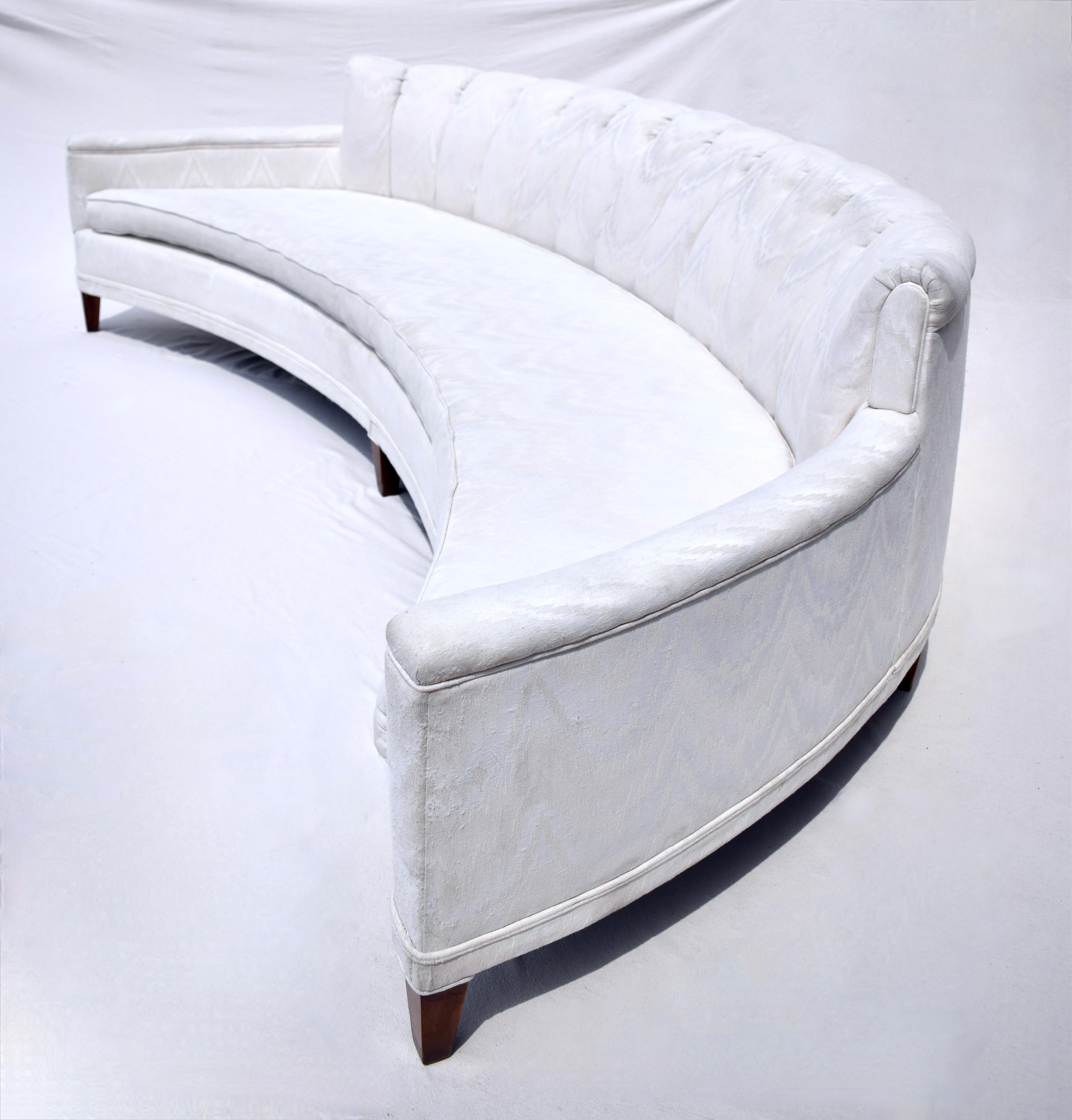 Harvey Probber Curved Crescent Sofa, 1960s For Sale 8