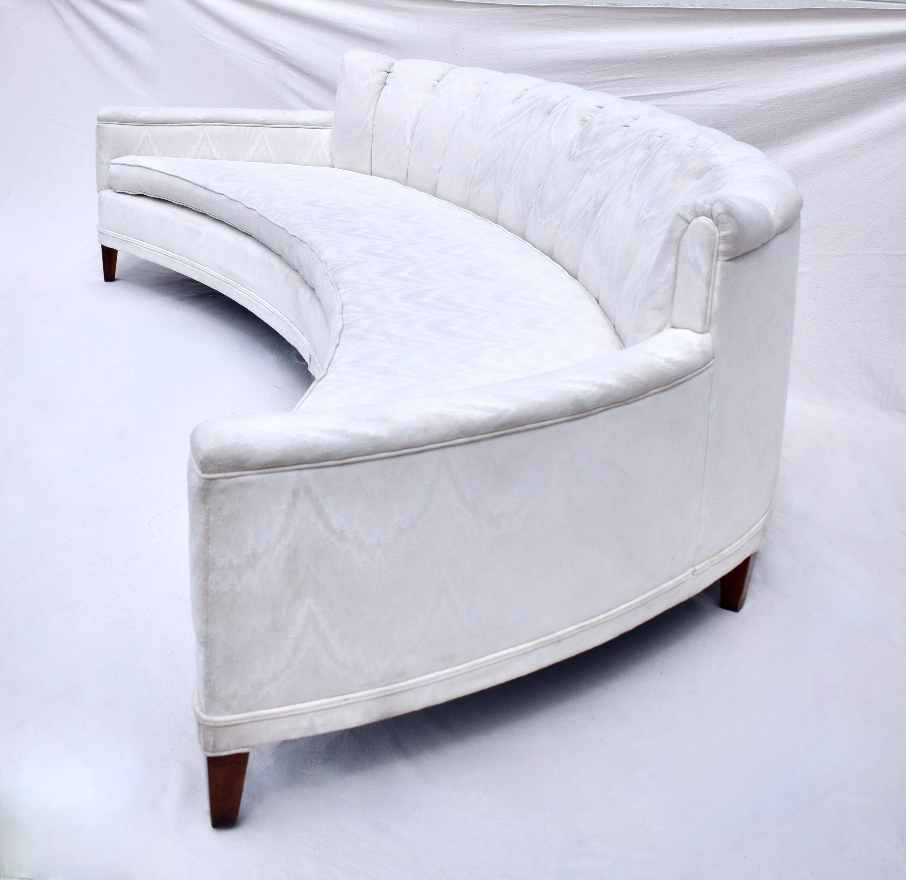 Hollywood Regency Harvey Probber Curved Crescent Sofa, 1960s For Sale