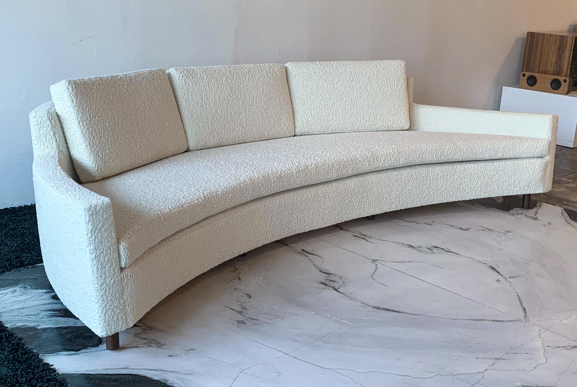 Harvey Probber Curved Crescent Sofa, 1960s In Good Condition In Culver City, CA