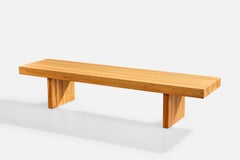 Harvey Probber, Kundenspezifische Bank, Erle, Hickory, USA, 1962