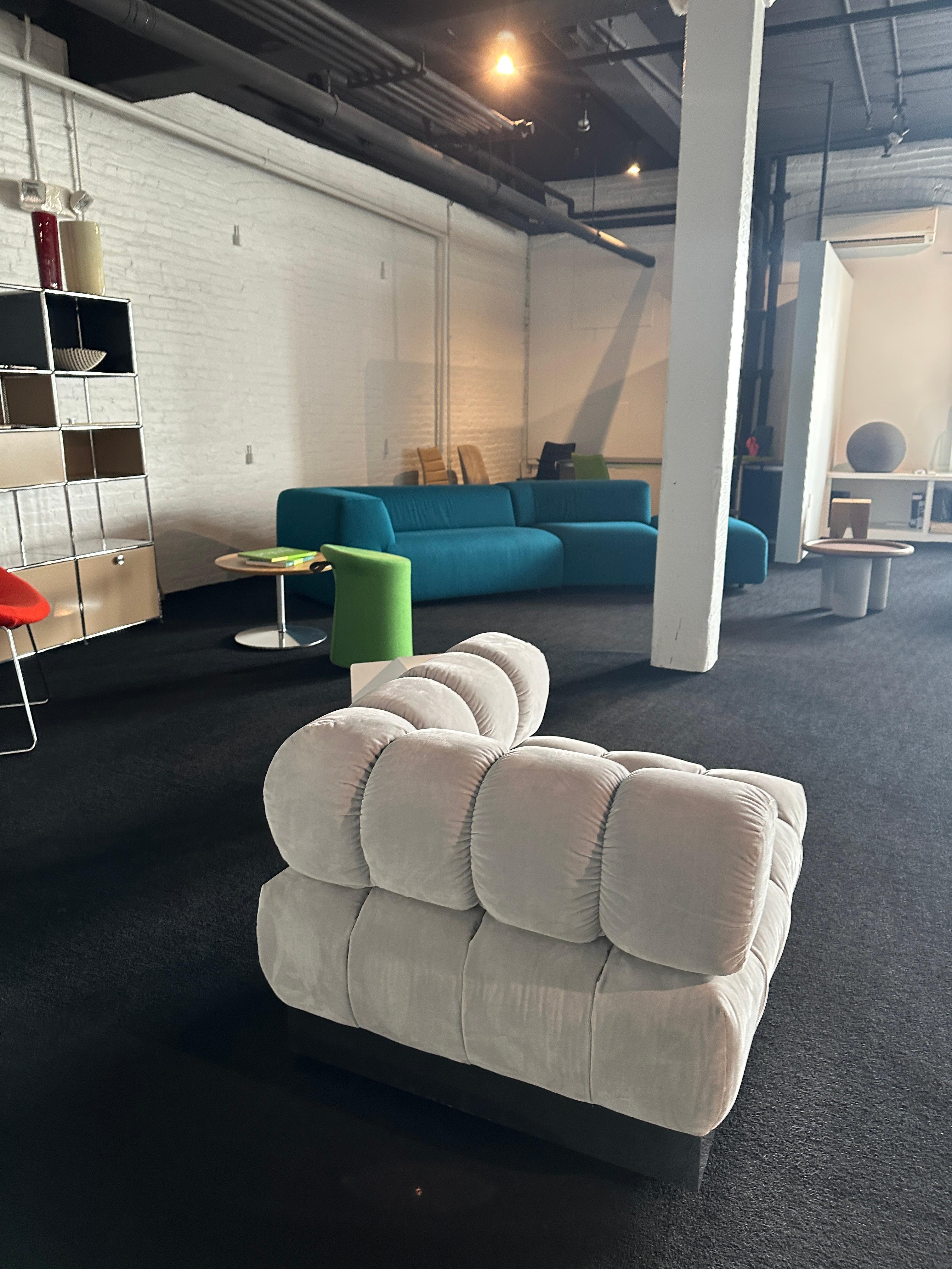 Velvet Harvey Probber  Deep Tuft Corner Chair in STOCK