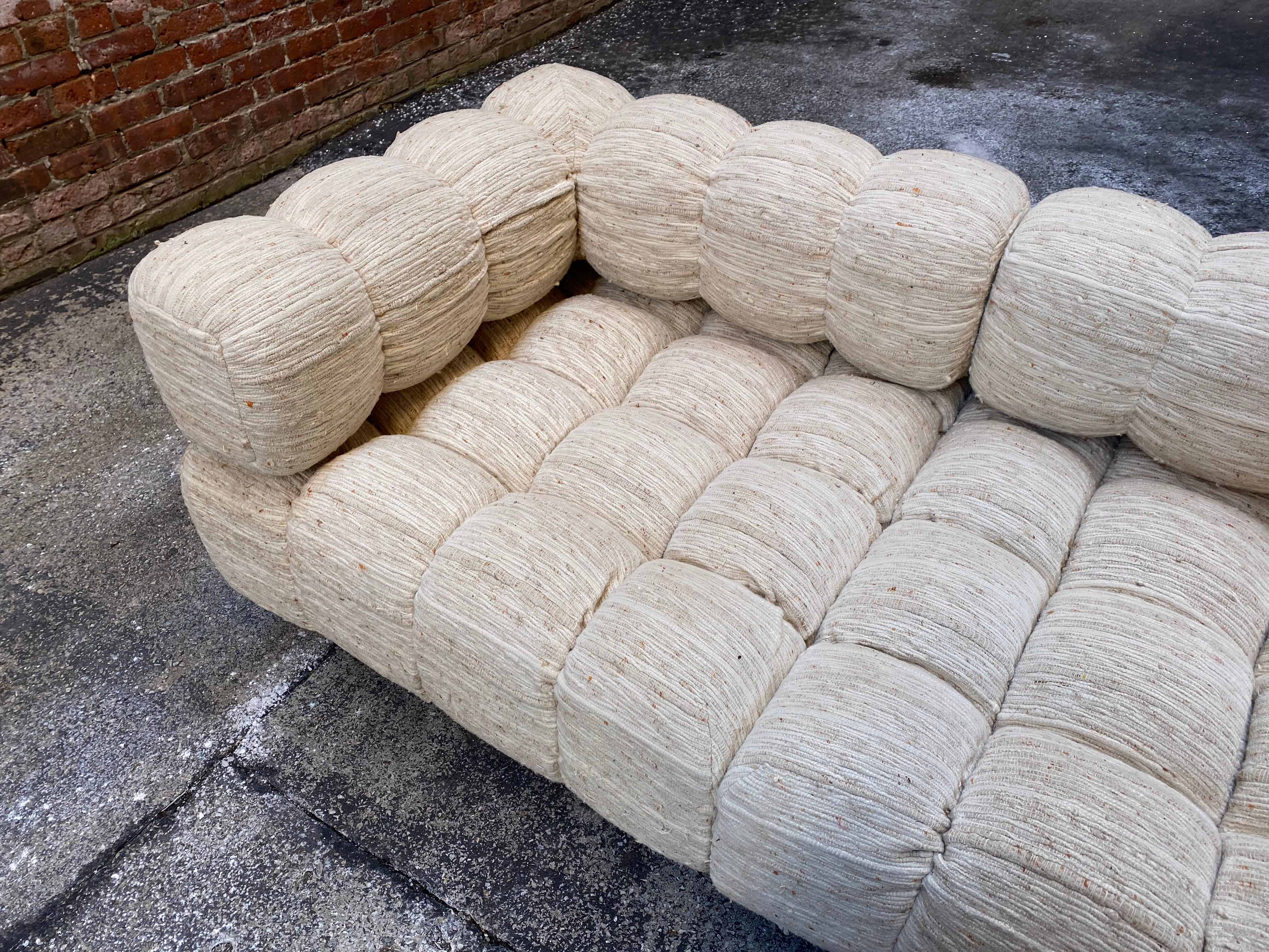 Upholstery Harvey Probber Deep Tuft Sectional Sofa