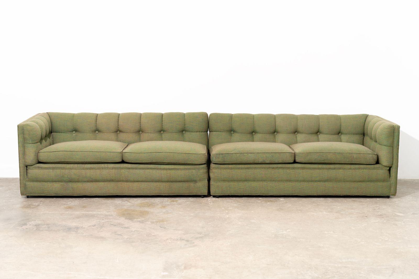 This two-piece Harvey Probber Nuclear Sert sectional sofa is one of his earliest designs and was fabricated in the early 1950s. 
 
This is a beautiful two-piece sectional sofa designed by Harvey Probber in the 1960s. This design was part of his