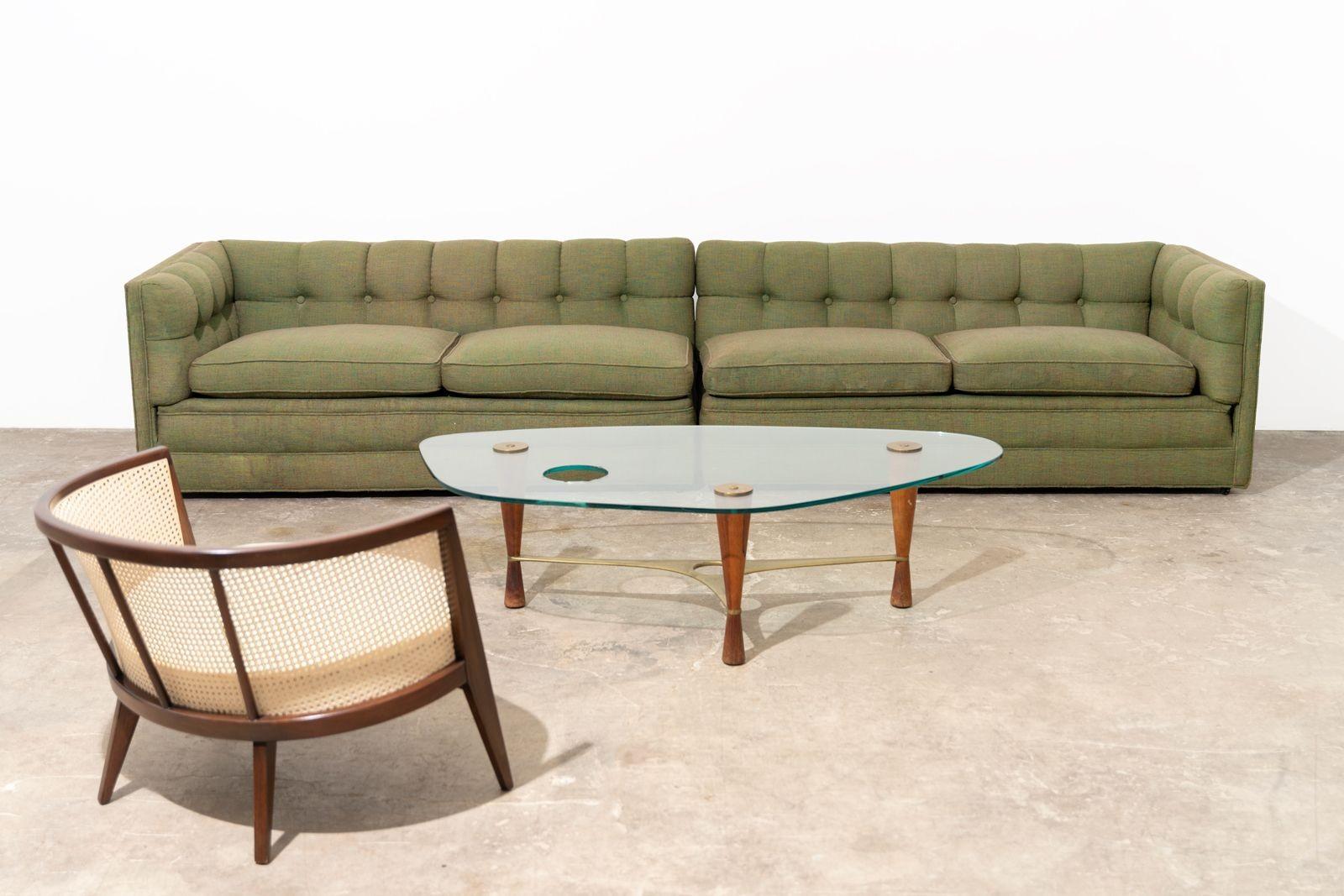Mid-Century Modern Harvey Probber Deep Tufted Sectional from the Nuclear Sert Series Early 1950s For Sale