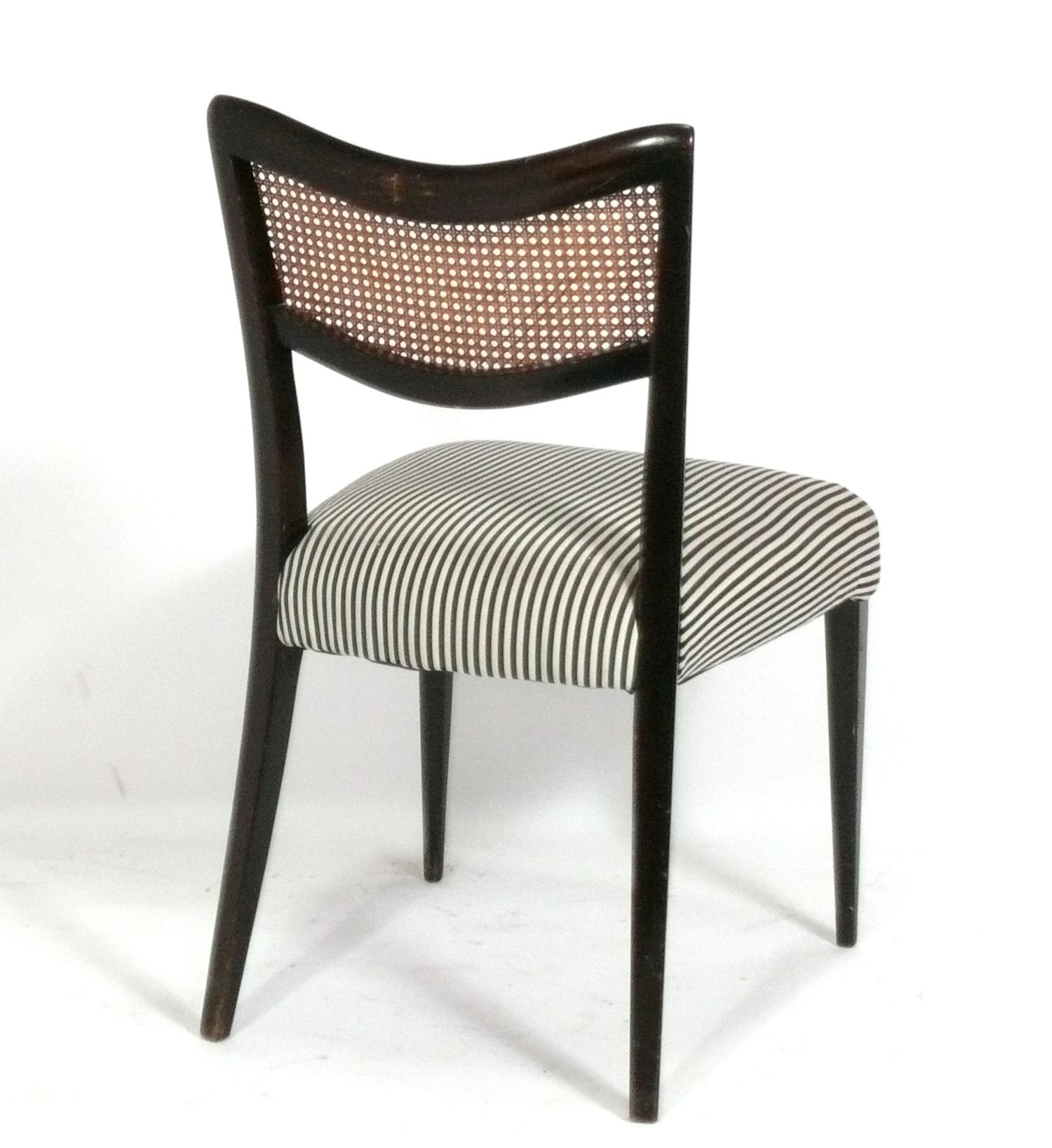Tissu d'ameublement Harvey Probber - Ensemble de six chaises de salle à manger en vente