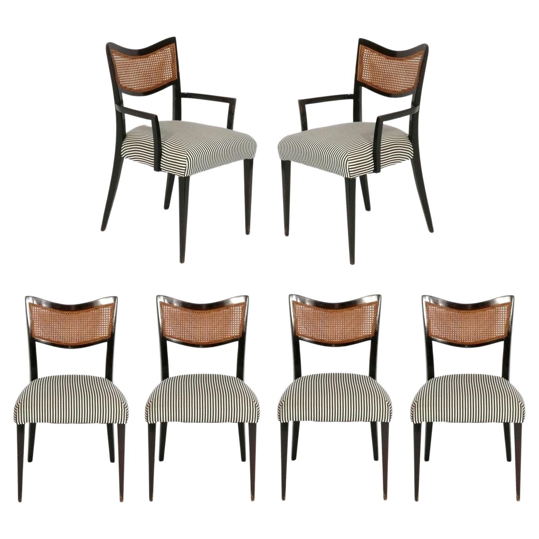 Harvey Probber Dining Chairs Set of Six For Sale