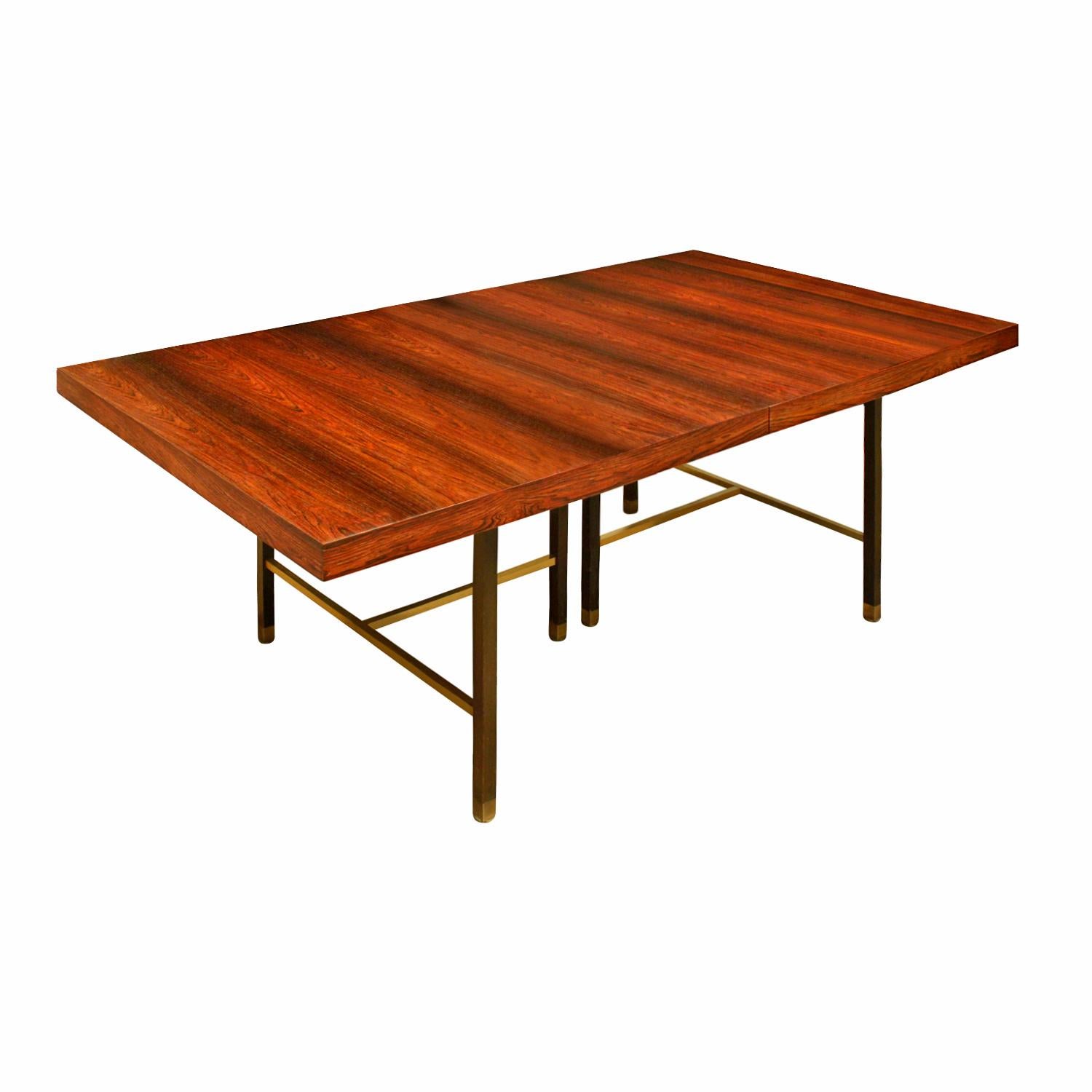 Mid-Century Modern Harvey Probber Dining Table With 2 Leaves In Brazilian Rosewood 1950s (Signed)