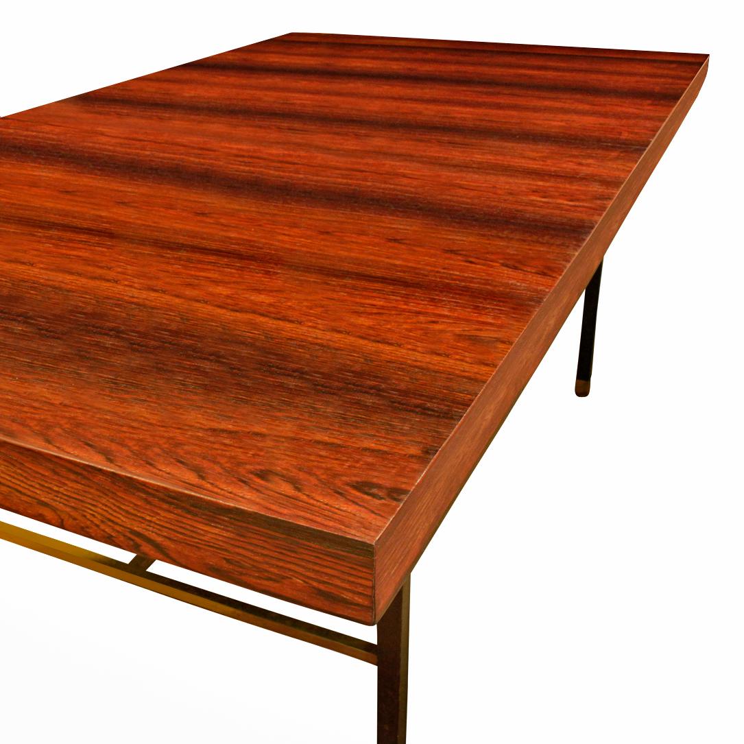 Hand-Crafted Harvey Probber Dining Table With 2 Leaves In Brazilian Rosewood 1950s (Signed)