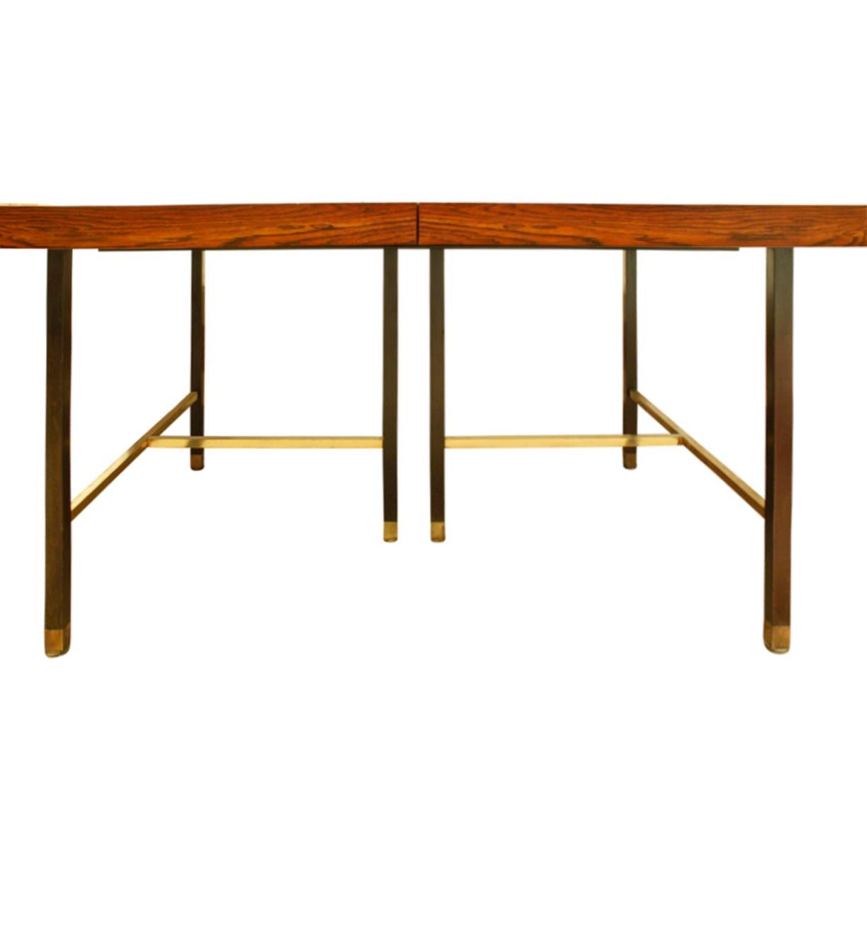 Mid-20th Century Harvey Probber Dining Table With 2 Leaves In Brazilian Rosewood 1950s (Signed)