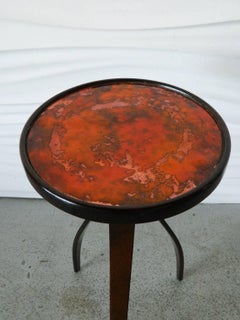 Harvey Probber Enamel Top Tripod Table