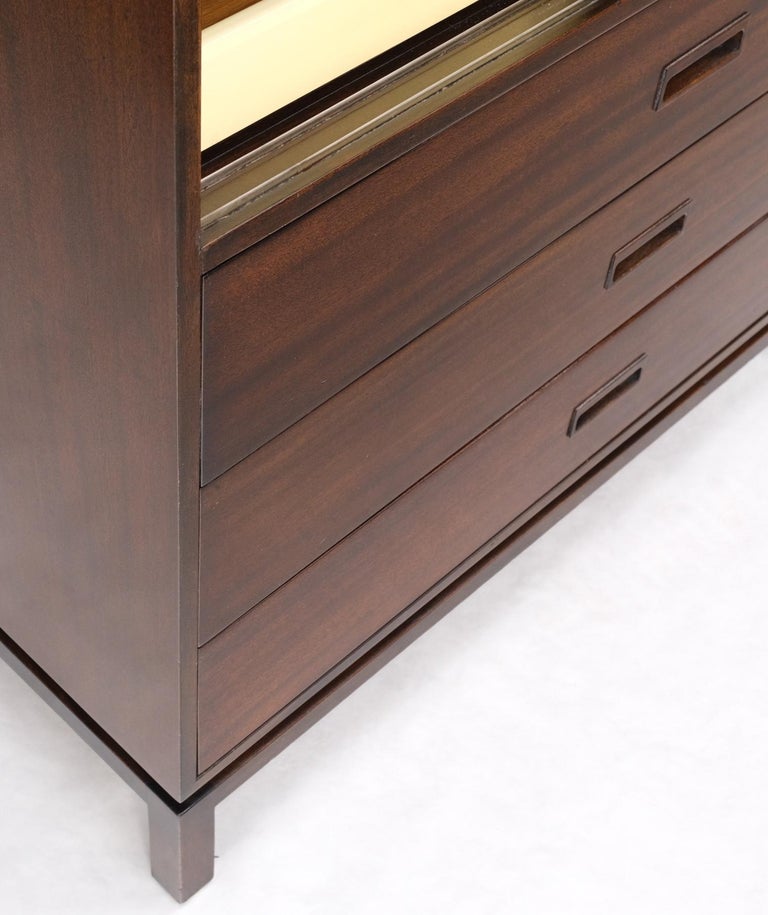 Harvey Probber Espresso Mahogany Sliding Doors 10 Drawers Gentlemen's