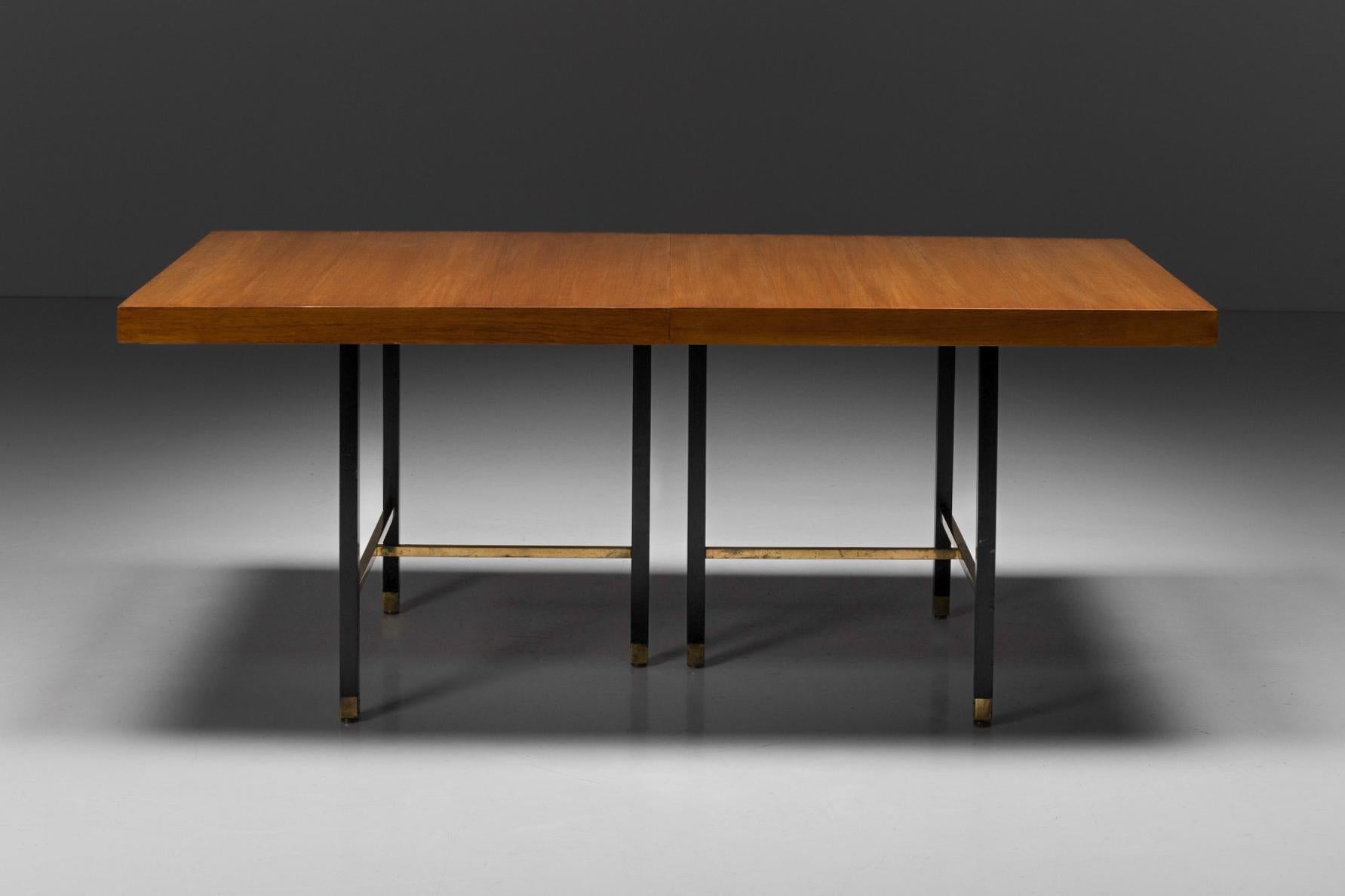 Harvey Probber; United States; Wooden Table; dining table; US; Mahogany; Brass; Extendable Table; Mid-Century Modern; 1950s; Woodworking; Brass;

Harvey Probber wooden dining table, a timeless masterpiece that exudes elegance and sophistication.