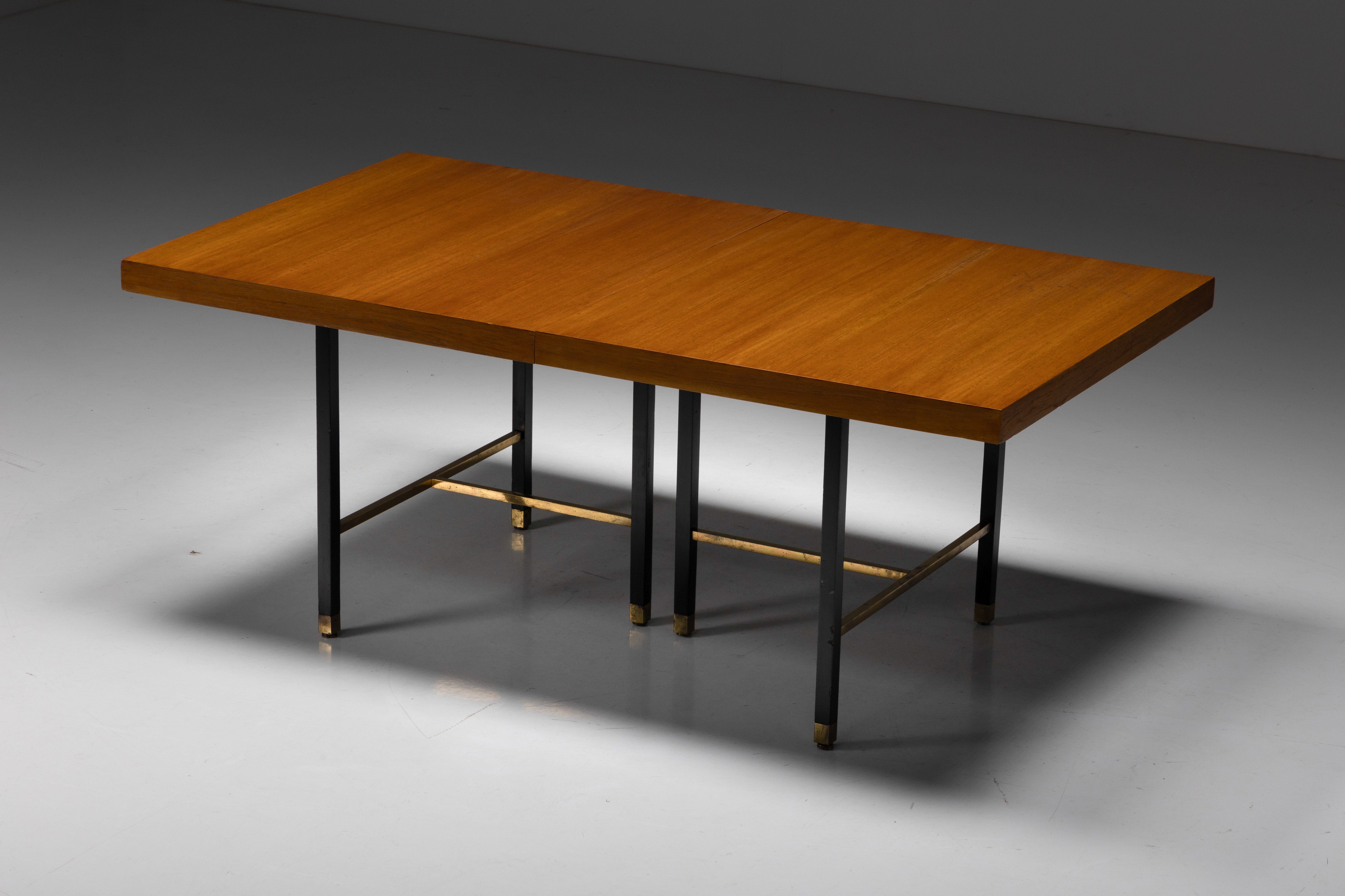 Table de salle à manger extensible Harvey Probber, États-Unis, années 1950