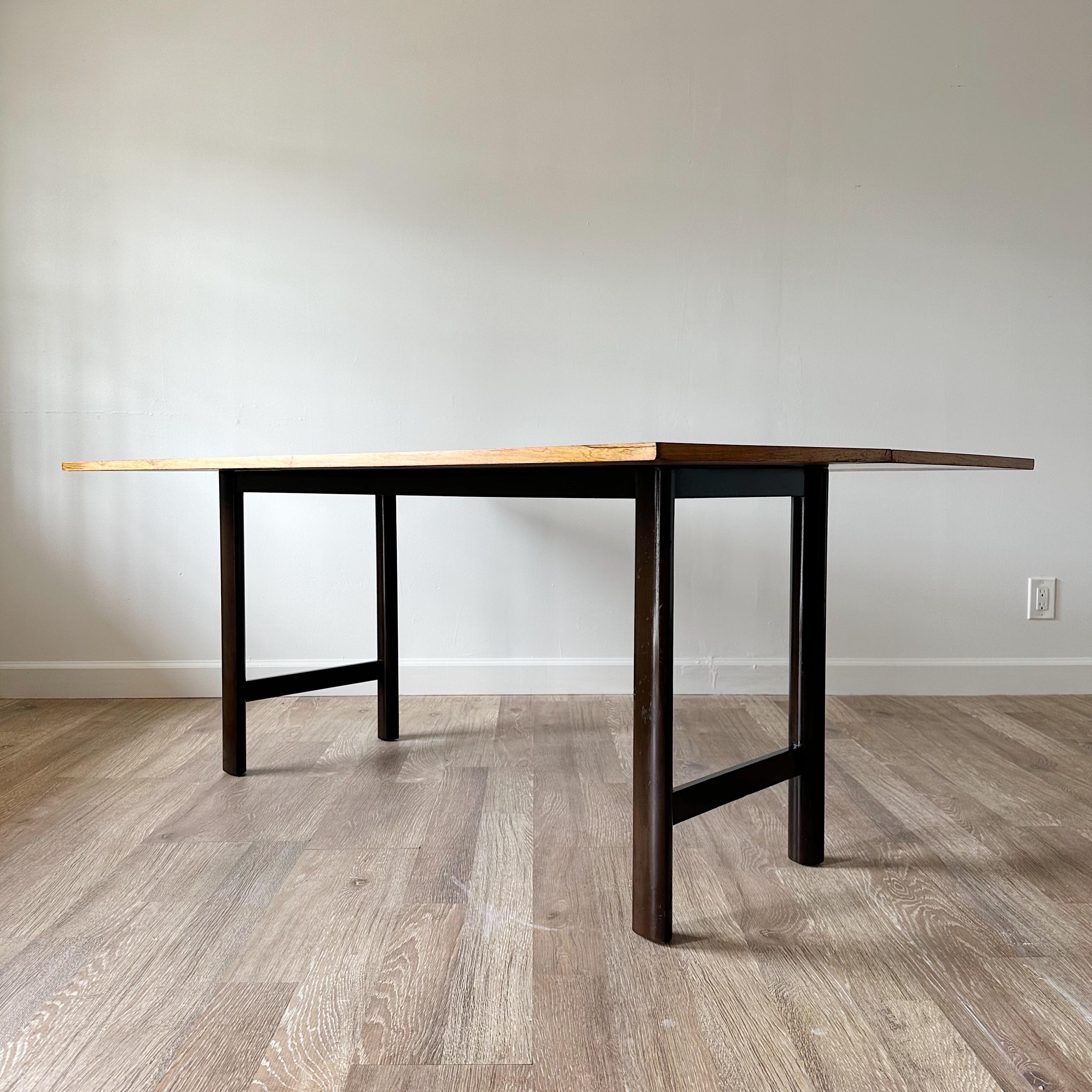 Hand-Crafted Harvey Probber Flip-Top Rosewood Console Table For Sale