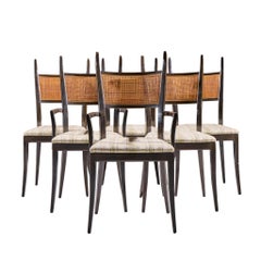 Harvey Probber Gazelle Mid Century Ebonized Mahogany Dining Chairs - Set of 6