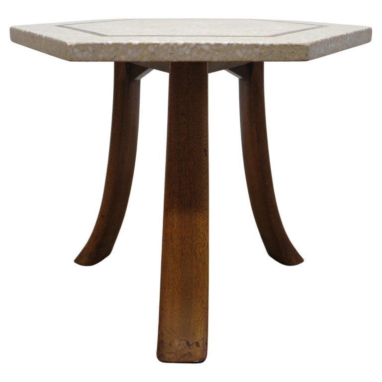 Mid-Century Modern Harvey Probber Hexagon Terrazzo Side Table For Sale