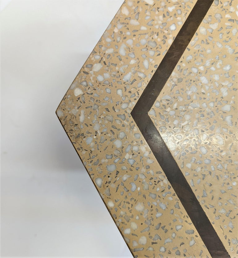 Harvey Probber Hexagon Terrazzo Side Table In Good Condition For Sale In New York, NY