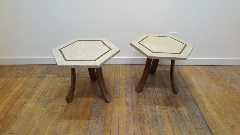 Harvey Probber Hexagon Terrazzo Side Table For Sale 2