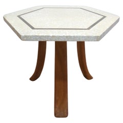 Vintage Harvey Probber Hexagon Terrazzo Side Table