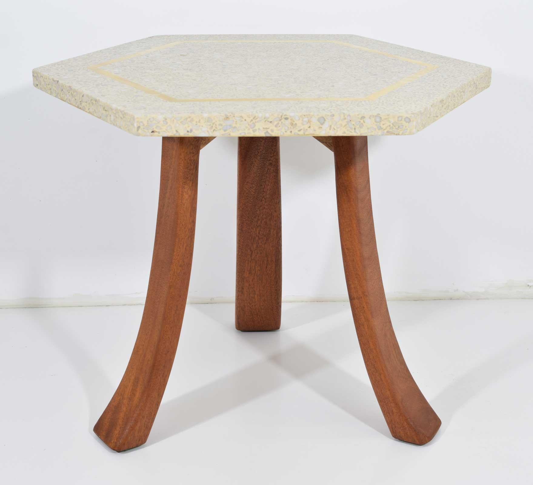 Mid-Century Modern Harvey Probber Hexagonal Terrazzo Side Table