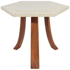 Harvey Probber Hexagonal Terrazzo Side Table