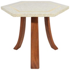 Harvey Probber Hexagonal Terrazzo Side Table
