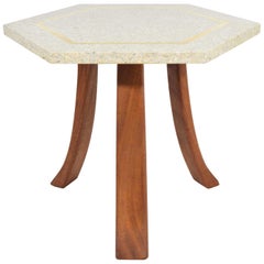 Harvey Probber Hexagonal Terrazzo Side Table