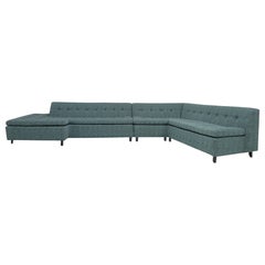 Harvey Probber Canapé d'angle architectural Iconic en tissu de laine