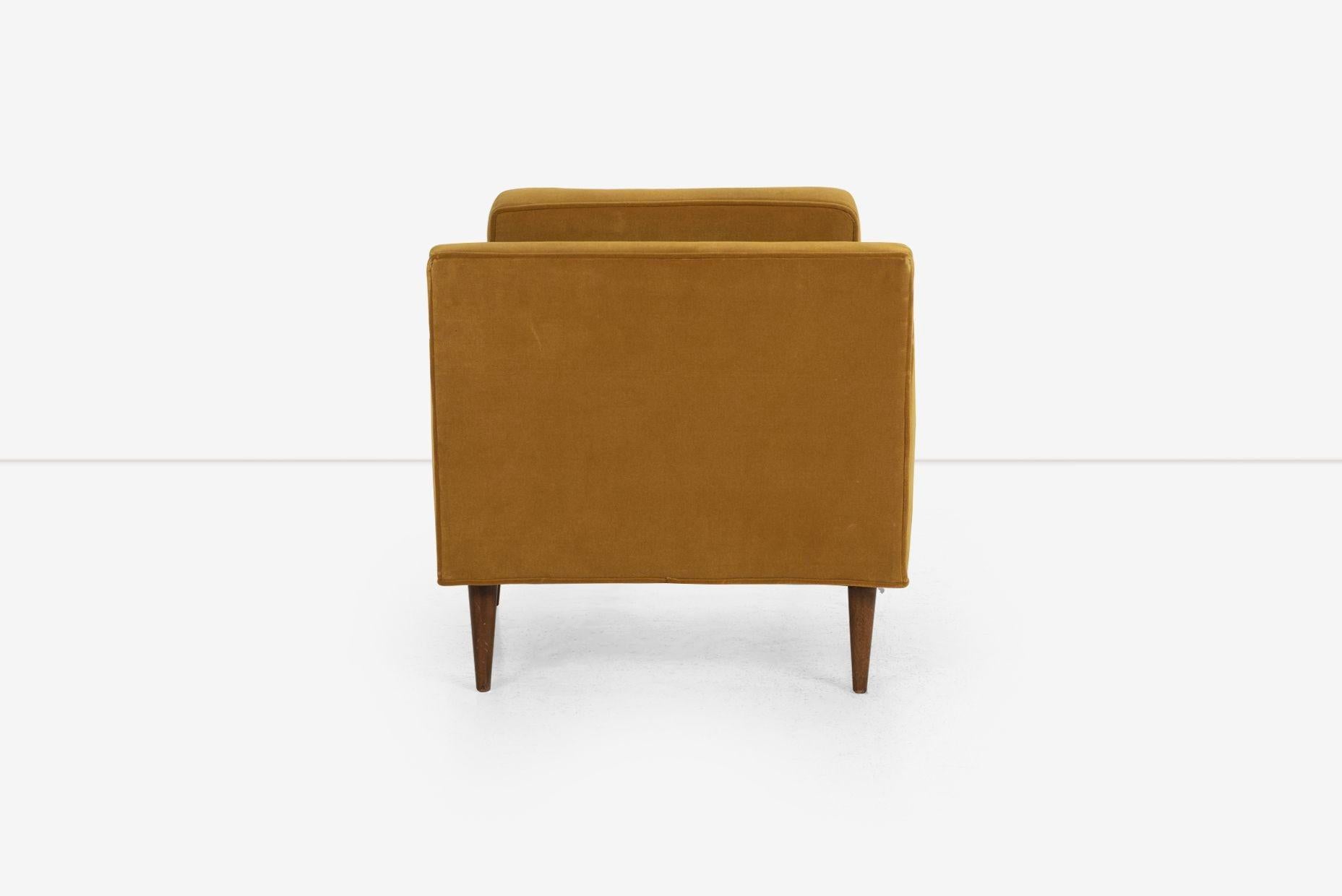 Mohair Harvey Probber Lounge Chair 1955 For Sale