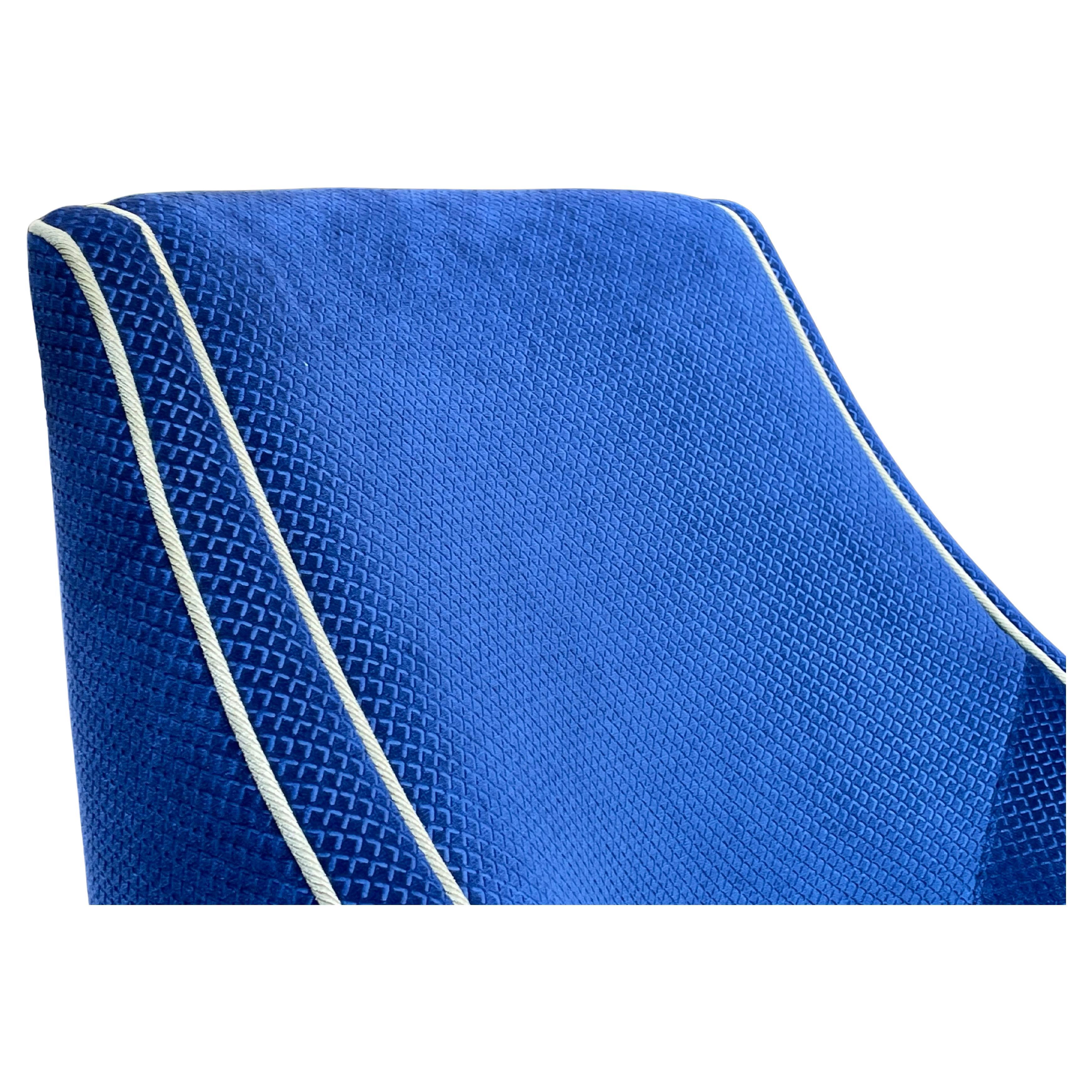 Harvey Probber Lounge Club Chairs in Blue - Circa 1960s In Good Condition In Los Angeles, CA