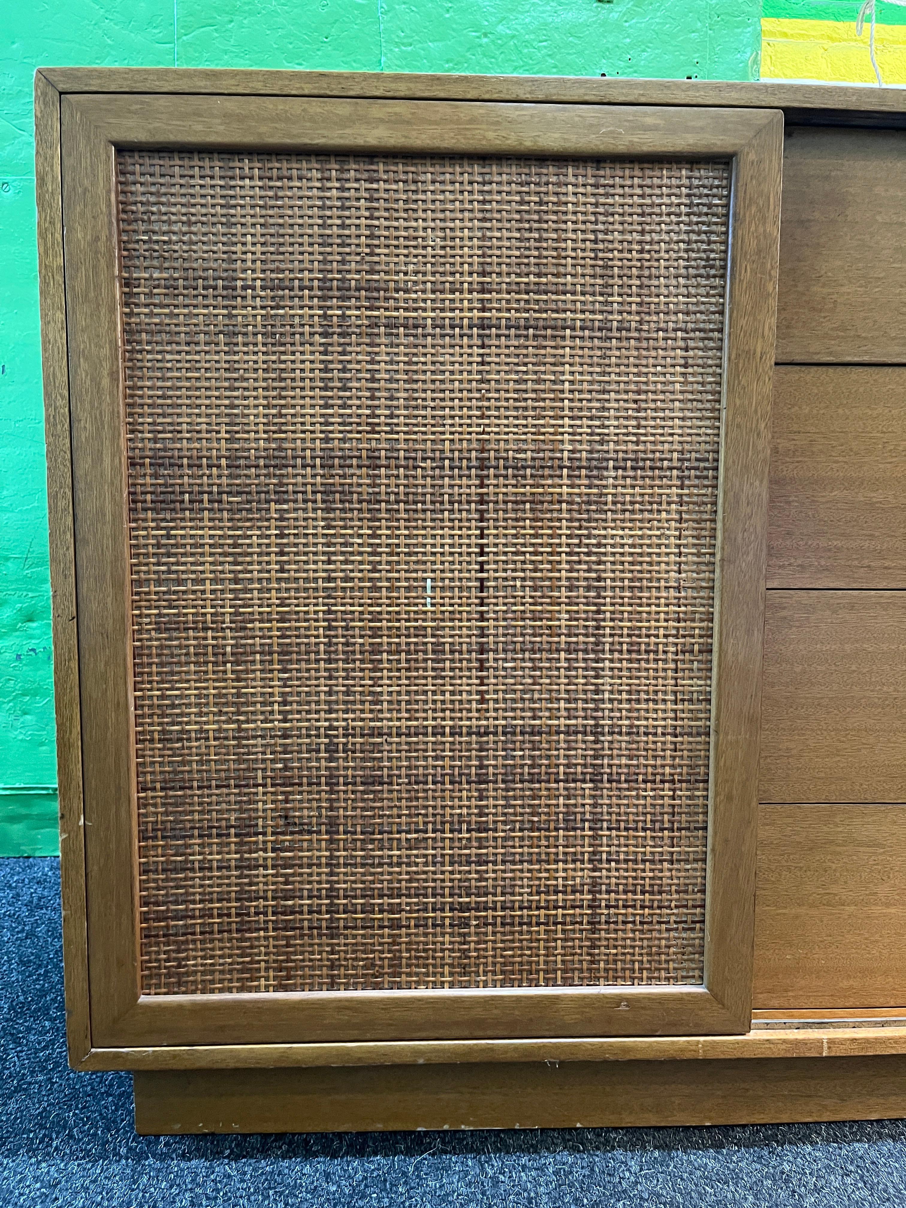 Harvey Probber Mahogany and Cane Credenza, 1970s (Signed) For Sale 2