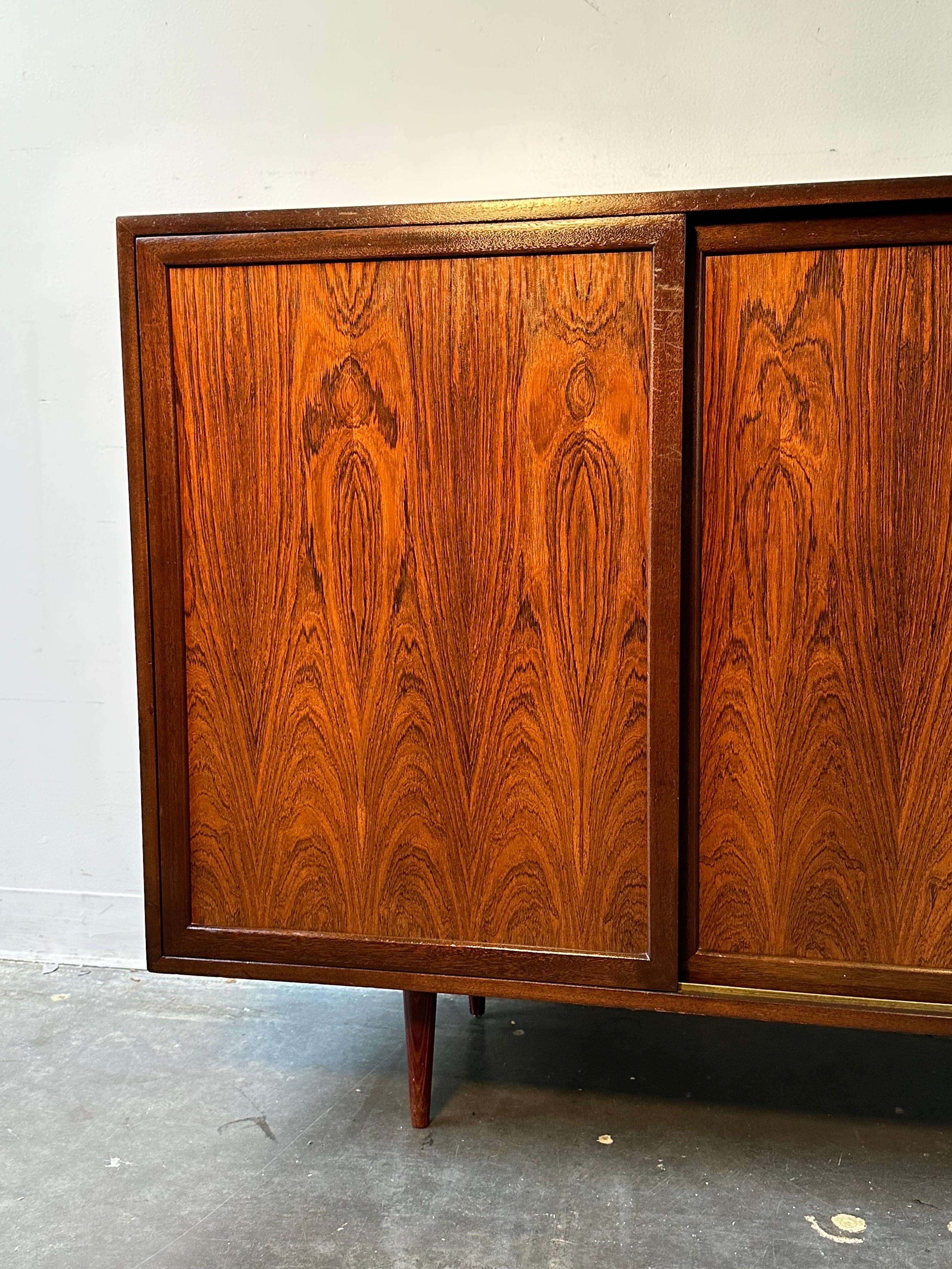 American Harvey Probber Mahogany and Rosewood Dresser or Credenza
