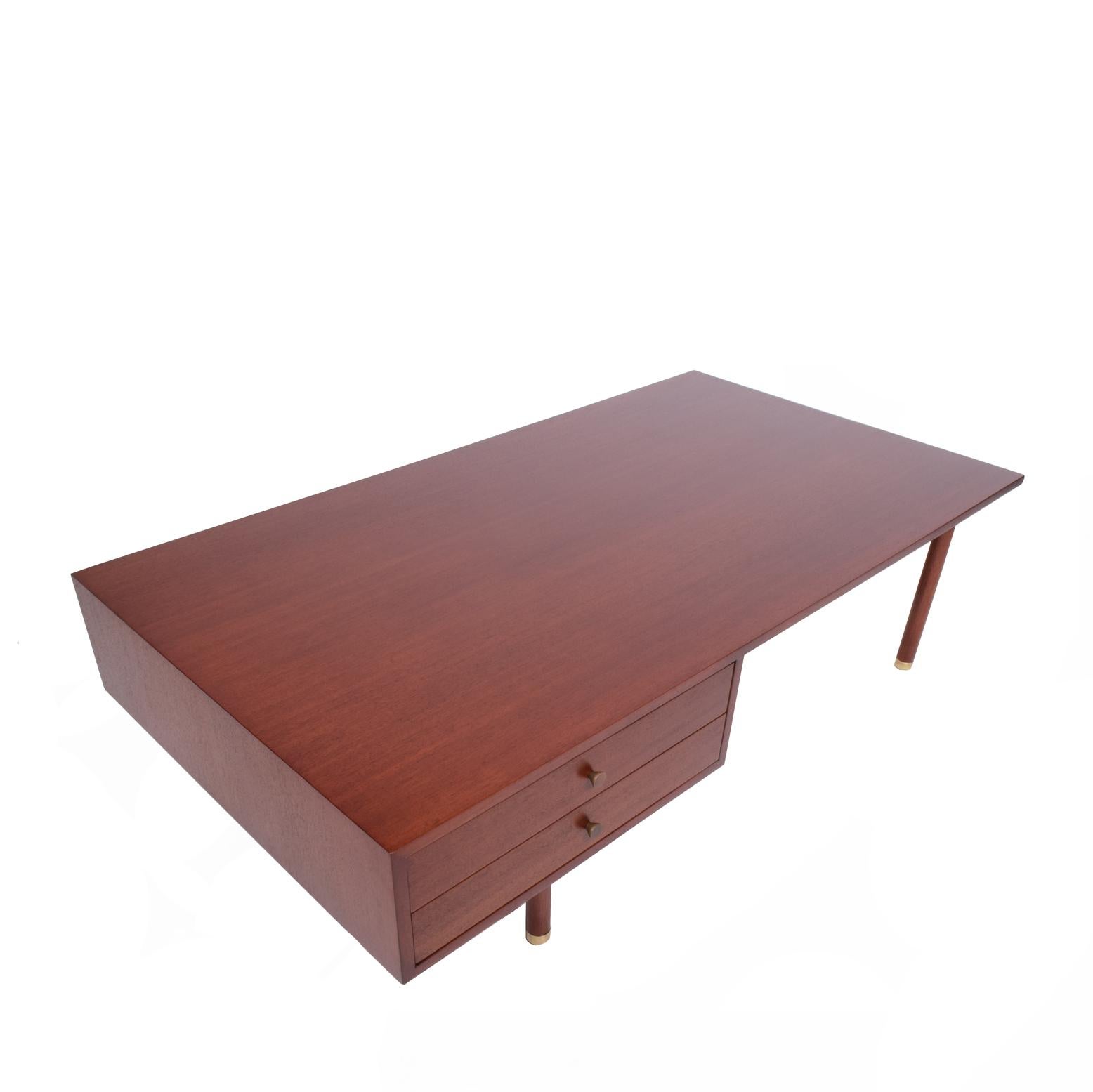 Modern Harvey Probber Mahogany Coffee Table For Sale