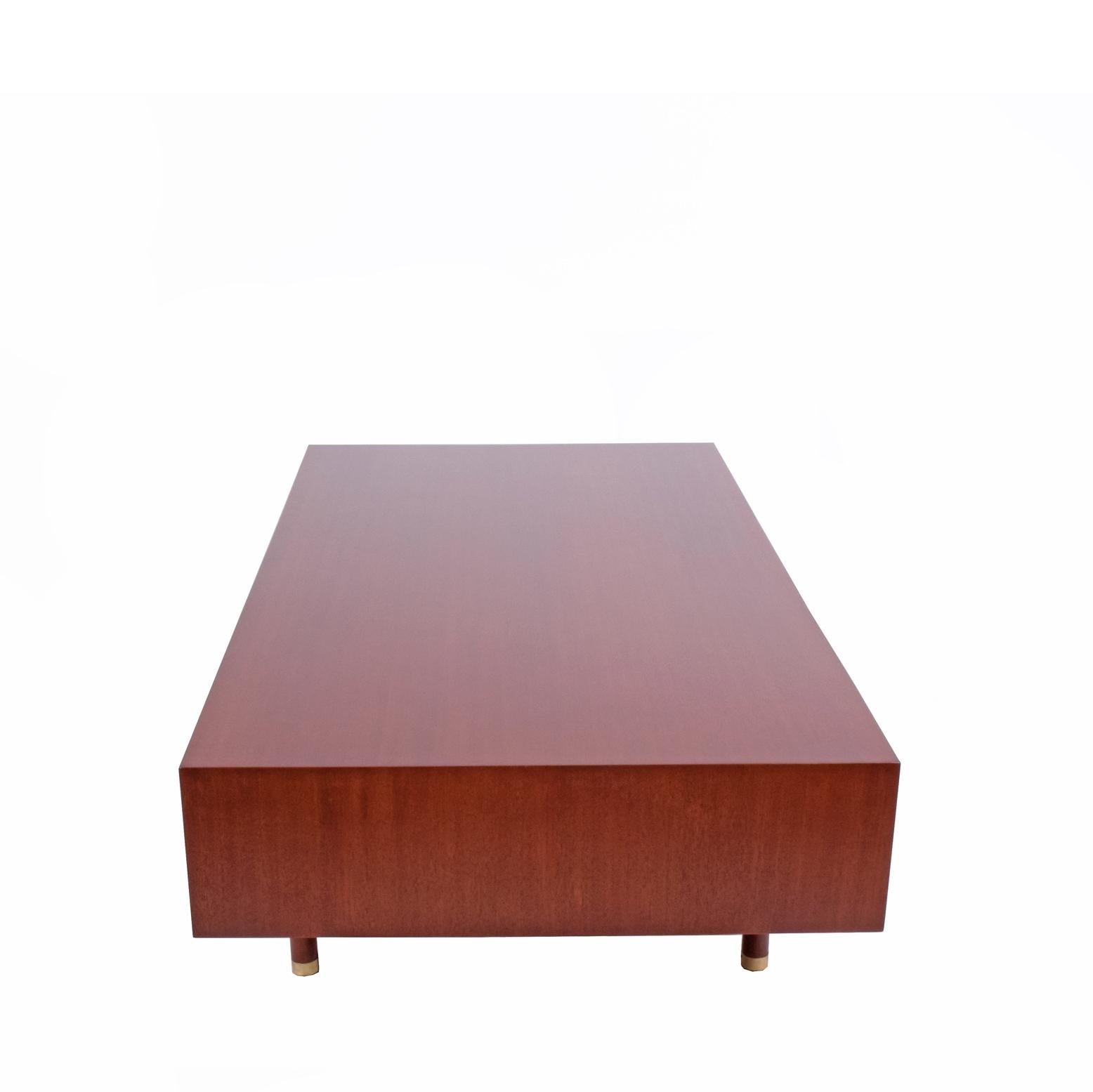 American Harvey Probber Mahogany Coffee Table For Sale
