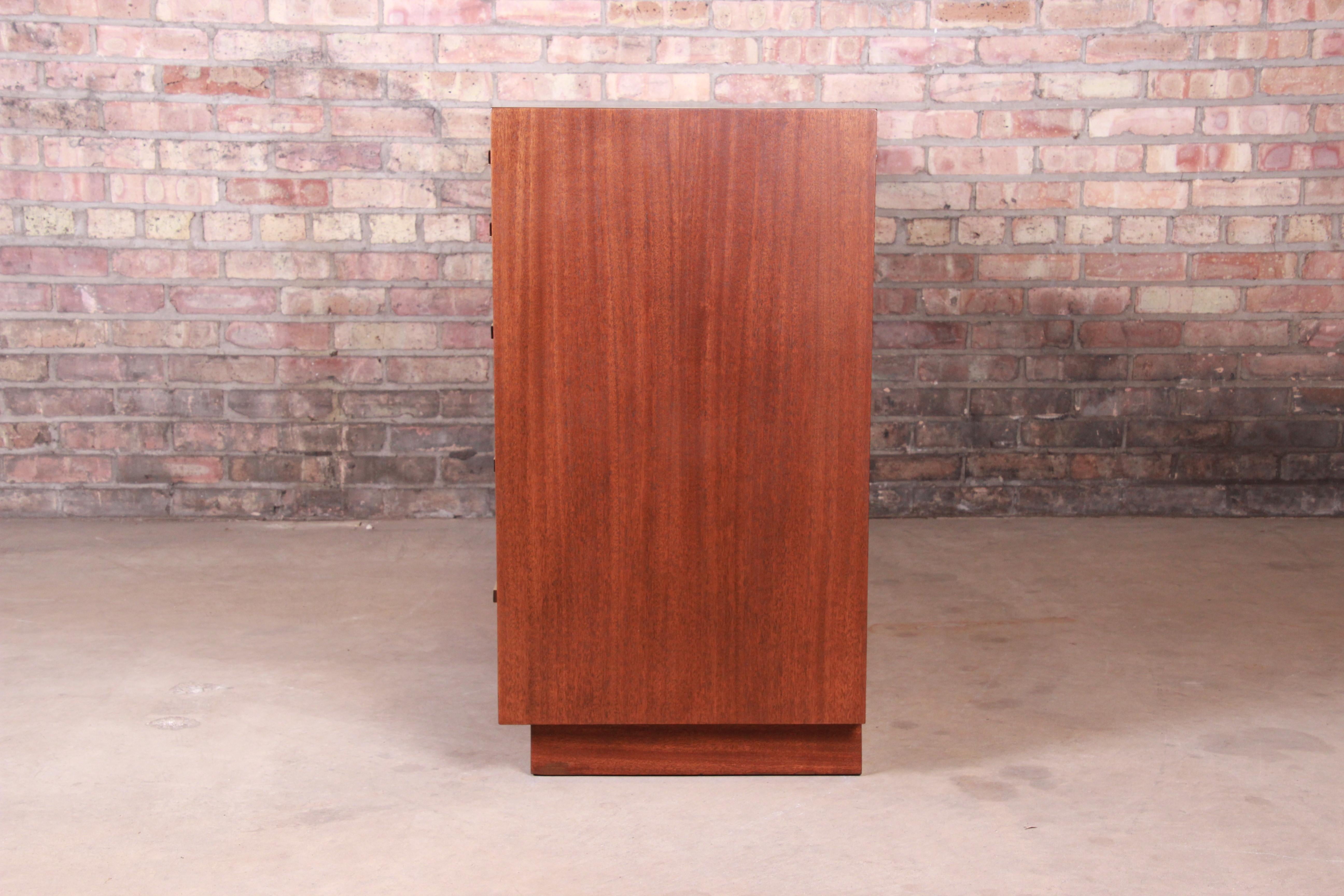 Harvey Probber Mahogany Sideboard Credenza or Bar Cabinet, Newly Restored For Sale 8