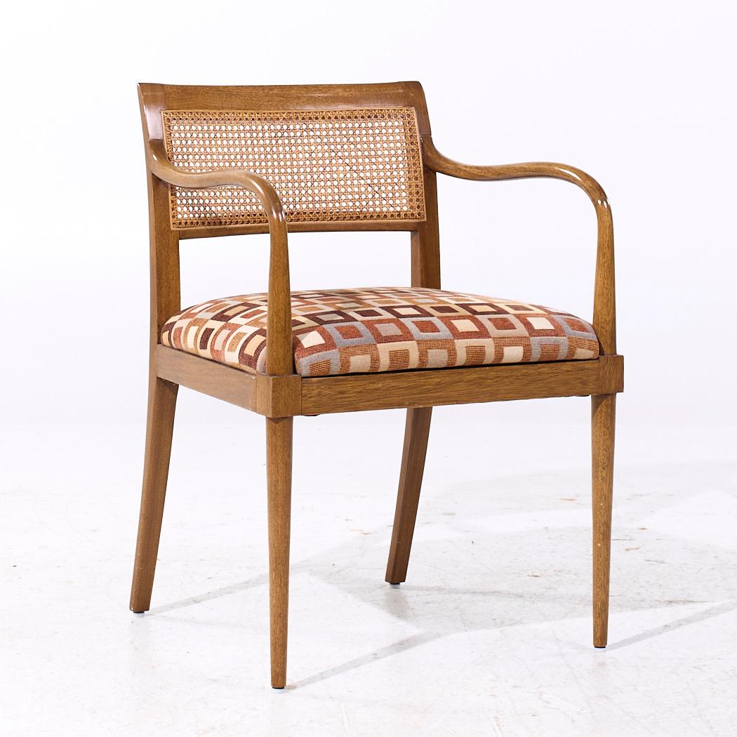Harvey Probber Mid Century Bleached Mahogany and Cane Dining Chairs - Lot de 6 en vente 3