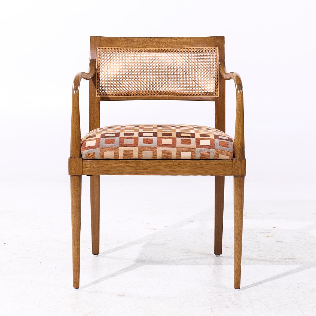 Harvey Probber Mid Century Bleached Mahogany and Cane Dining Chairs - Lot de 6 en vente 4