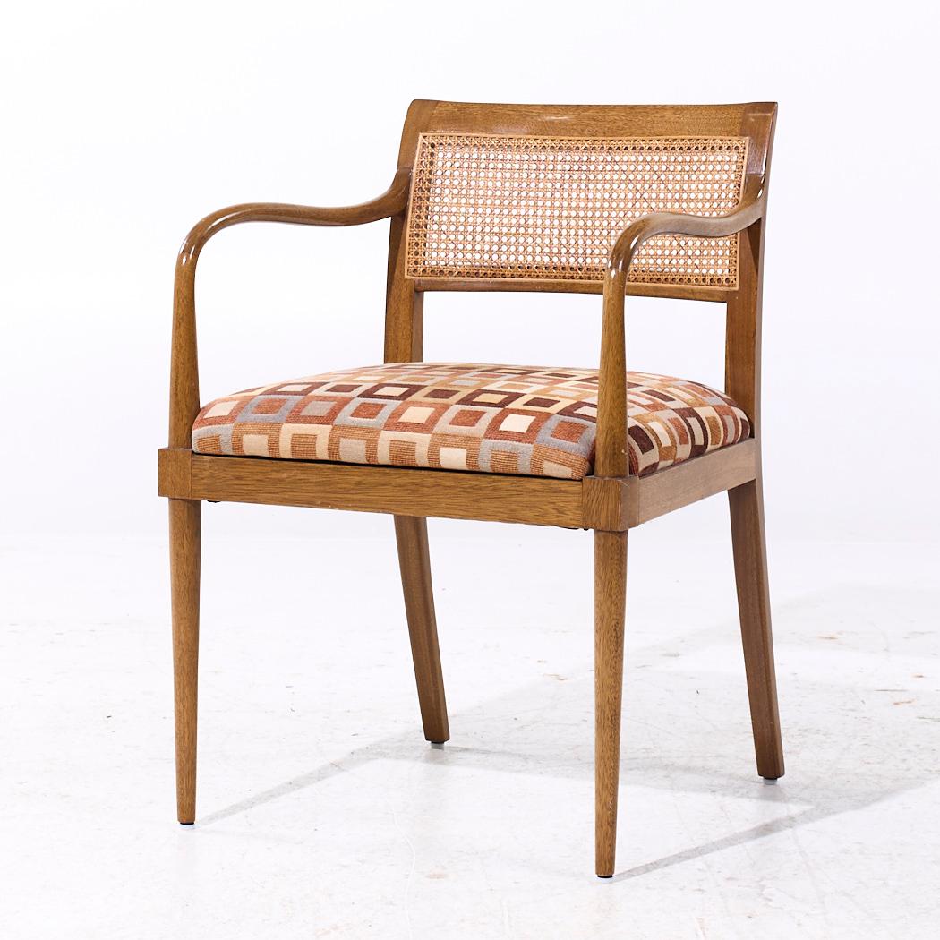 Harvey Probber Mid Century Bleached Mahogany and Cane Dining Chairs - Lot de 6 en vente 5