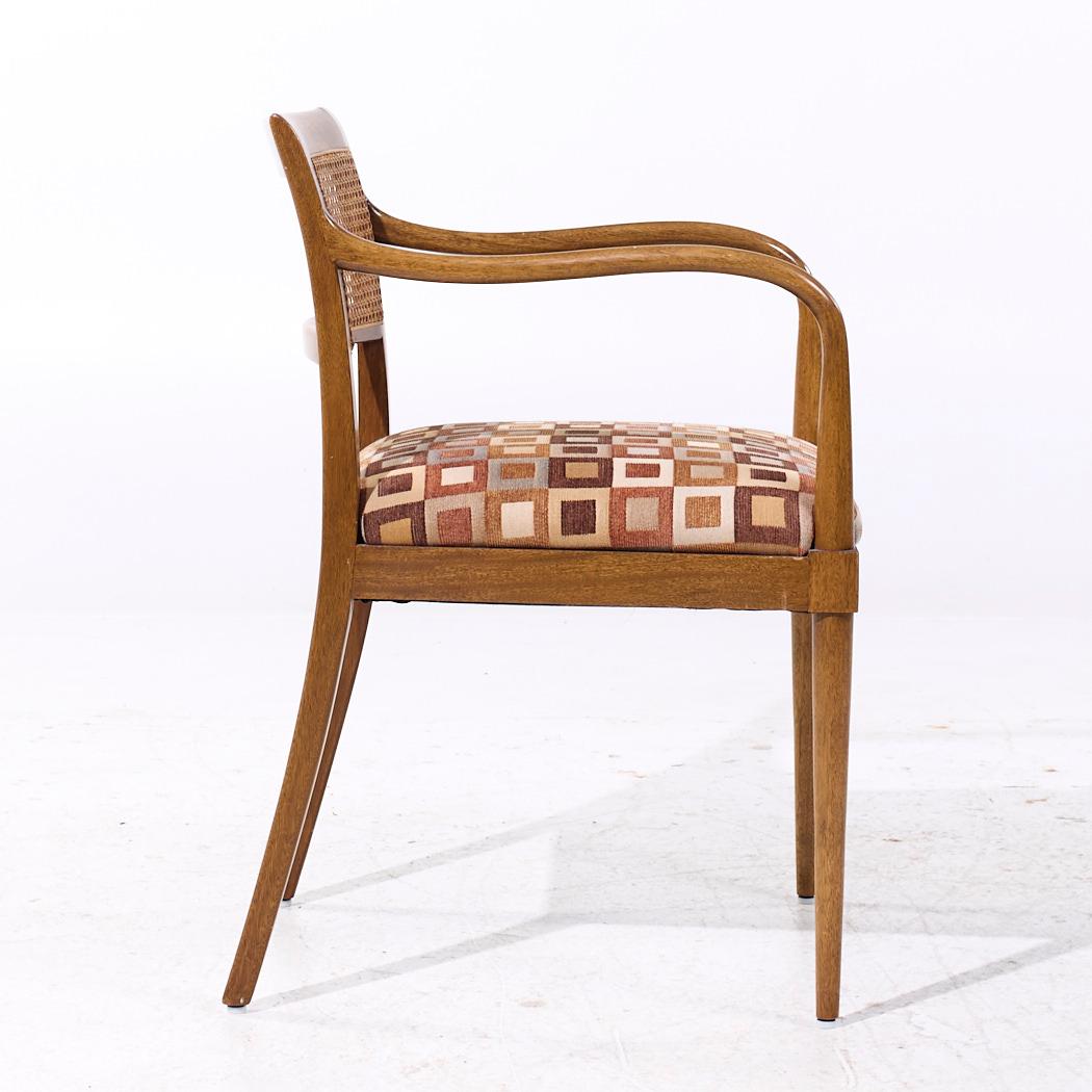 Harvey Probber Mid Century Bleached Mahogany and Cane Dining Chairs - Lot de 6 en vente 8